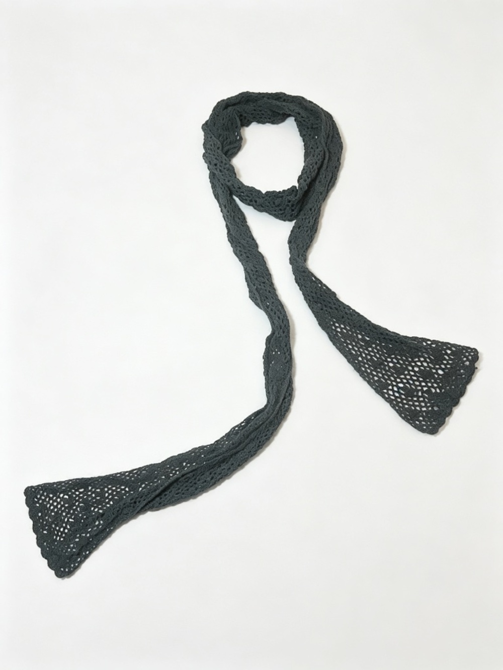 Forever 21 Super Long Crocheted Boho Scarf Wrap